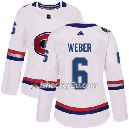 Dame NHL Montreal Canadiens Trøje Shea Weber 6 Adidas 2017-2018 Hvid 100 Classic Authentic